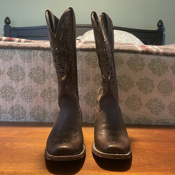 Worn once. Brown J.B Dillon Cowgirl boots - Picture 2 of 3